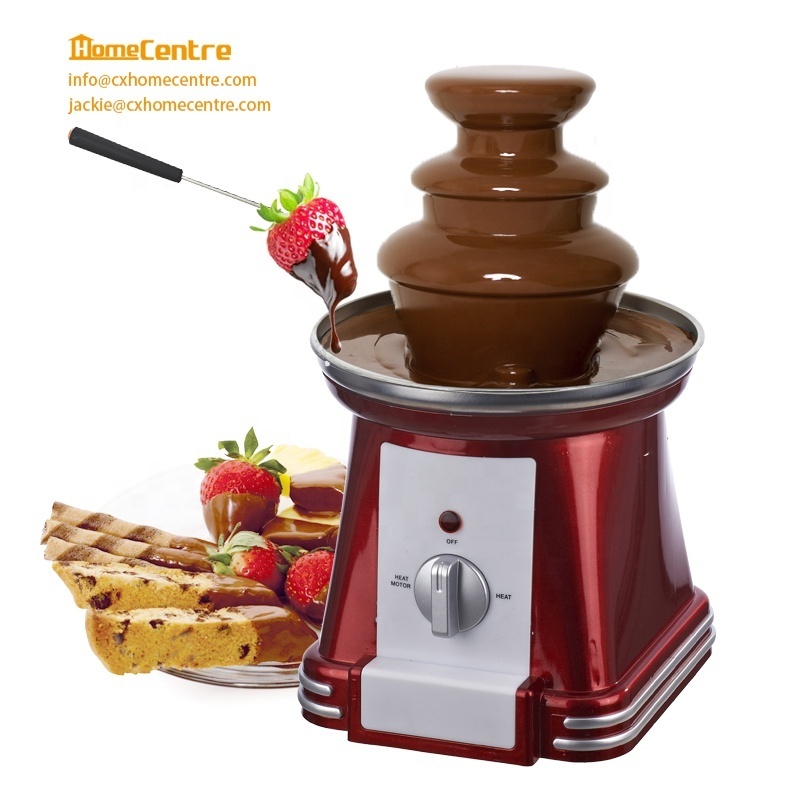 3 Tier Mini Electric 32W  spray 811D Chocolate Fondue Fountain Machine