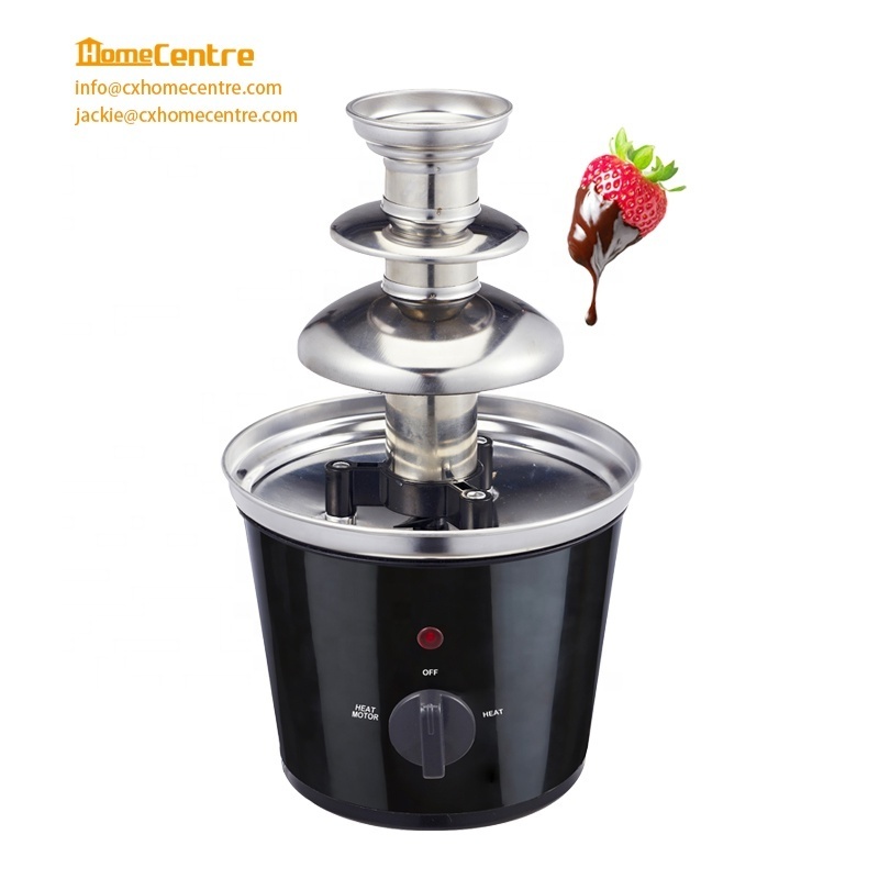 3 Tier Mini Electric 90W Chocolate Fondue Fountain Machine 807E