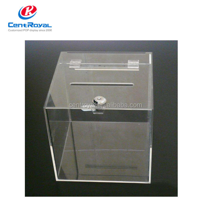 Customized Display Desgin OEM/ODM High-quality acrylic standing Floor Stand Display Rack Ballot Church Acrylic Donation box