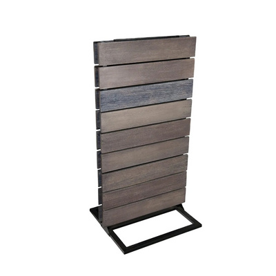 Wood Floor Skincare Shelves Wooden Storage Stand Metal Cosmetic Display Rack Hanging Bag Display Stand Rack Mdf Slatwall Display