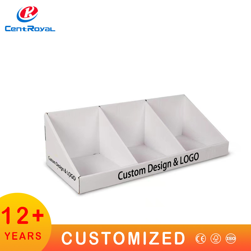 Custom Display Box Cardboard Paper Table Pop Display Stand Chocolate Paper Desk makeup counter PDQ Counter Show Stand