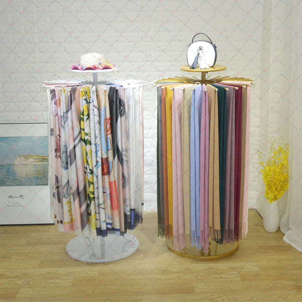 Floor Standing Customized Rug Display Rack Scarf Carpet Hanger Fabric Show Room Display Stand Supermarket Shelves