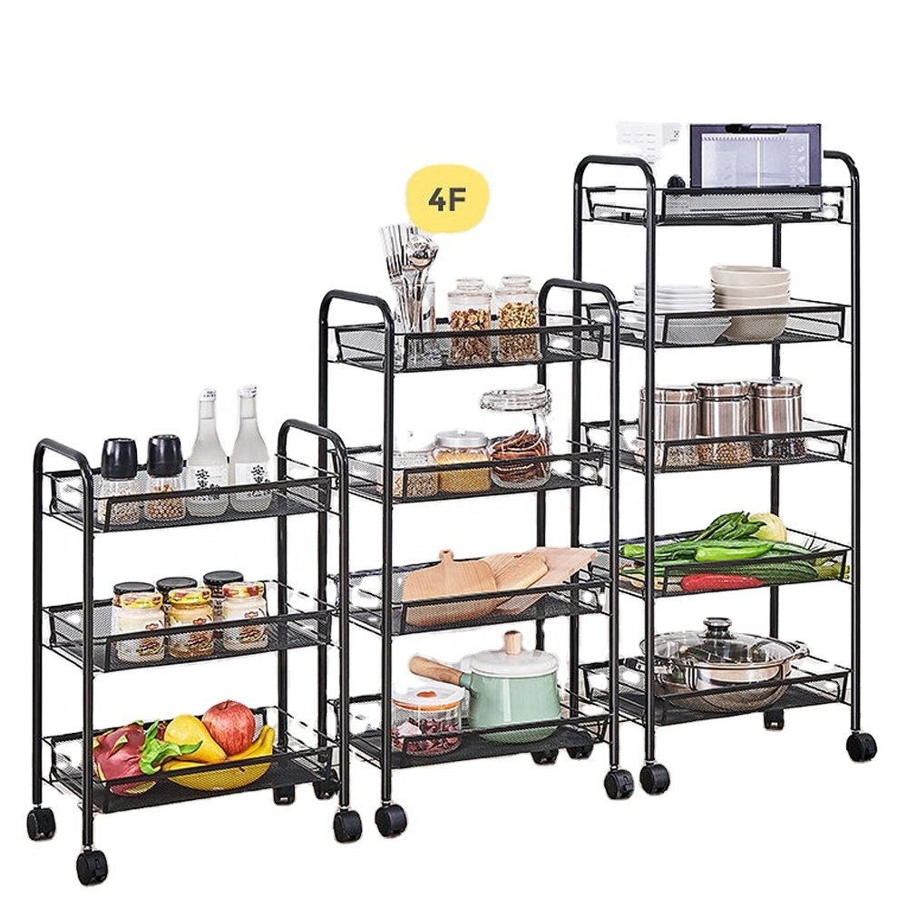 Steel Light duty 4 tiers Metal storage rack living room wire mesh storage shelving metal boltless rack storage shelves units