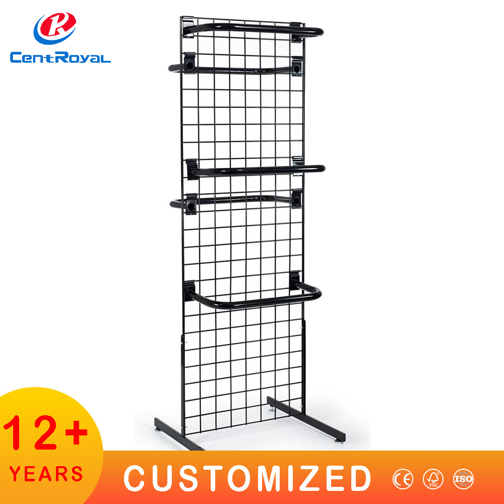 Custom Metal Wire Mesh Hook Hanging Items Interlocking Shop Fitting Store Fixtures Display Shelf Home Appliance Display Rack