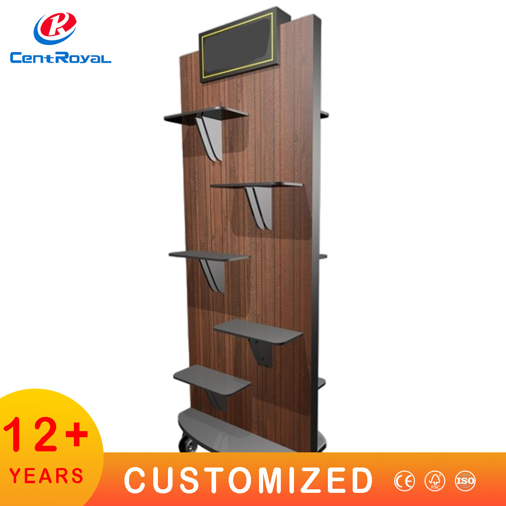 Men Sport Shop Design Display Rack Wall Shelf Sport Shop Slipper Sandal Shelf Custom Clothing Fitness Store Sneaker Shoe Display