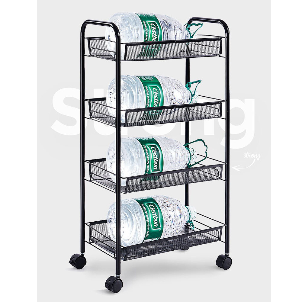 Steel Light duty 4 tiers Metal storage rack living room wire mesh storage shelving metal boltless rack storage shelves units