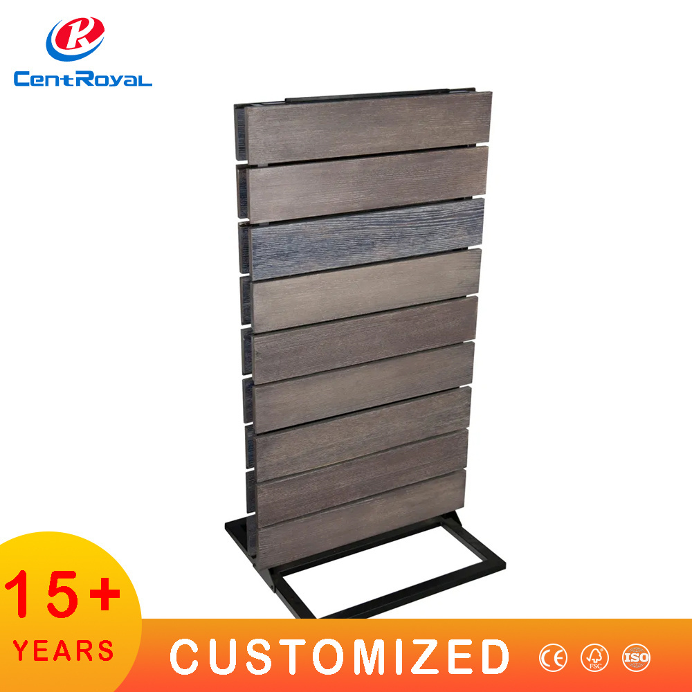 Custom Phone Accessory display stand Retail Shop Double Side Floor Stand Wood Slatwall Display Shelf Stand garment Store Display