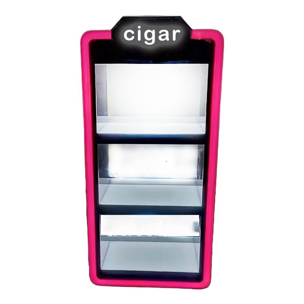 Led Light Commerical CounterTop Humidor Tobacco Cigar Display Rack Acrylic Cigarette Display Cabinet Rack Smoke Shop Display