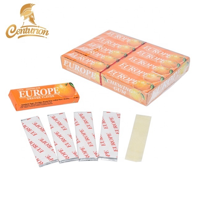 No.1 Cheap 10 Flavours Europe 5 Stick Bubble Chewing Gum (coffee, banana, grape, peach,etc)