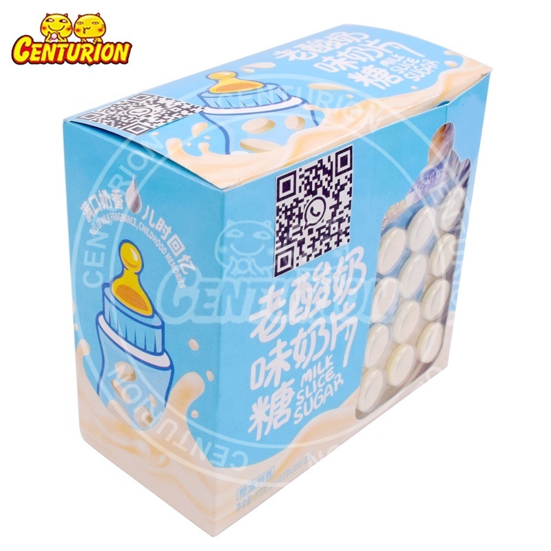 Whloeslae Custom Sweet Hard Dry Milk Yogurt Candy Pressed Tablet Candy Sweet Yogurt Tablet Candy