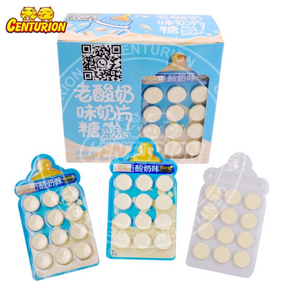 Whloeslae Custom Sweet Hard Dry Milk Yogurt Candy Pressed Tablet Candy Sweet Yogurt Tablet Candy