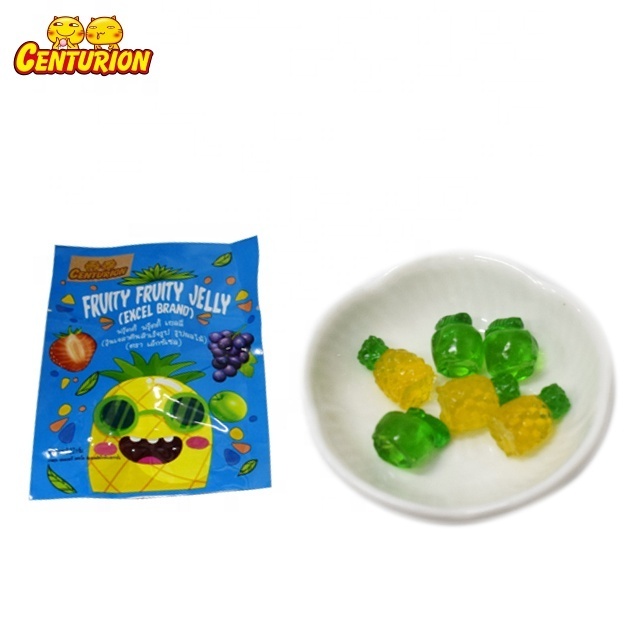 Wholesale 4D Mixed Flavor Cartoon Pineapple Dinosaur Sweet Soft Candy Pectin Candy Gummy