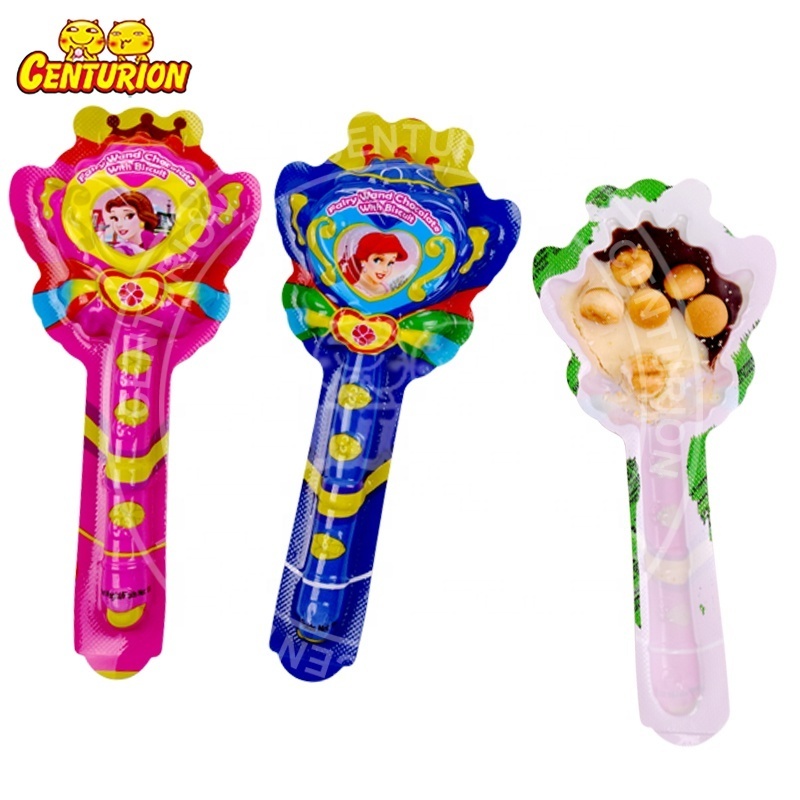 Wholesale Chocolate Cup With Biscuit Magic Stick Shaped Cup Filling Chocolate Jam With Biscuit