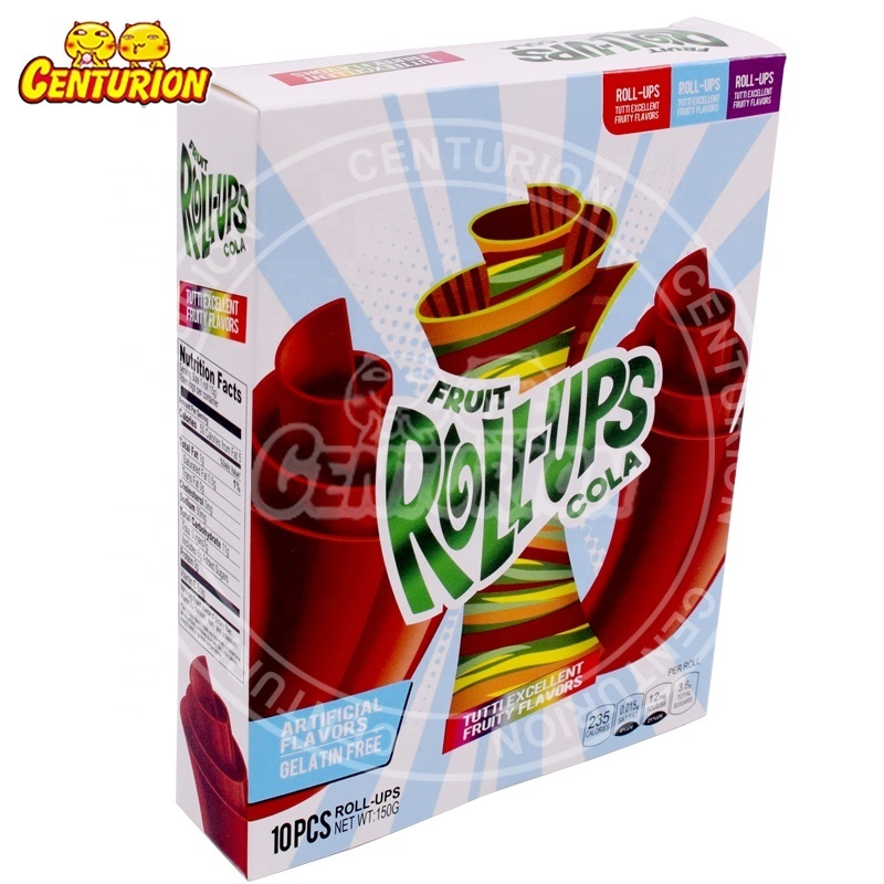 Custom popular jelly fruit roll ups gummy candy