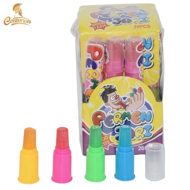 Wholesale Colorful Finger Shape Hard Candy Toys Lollipop For Kids