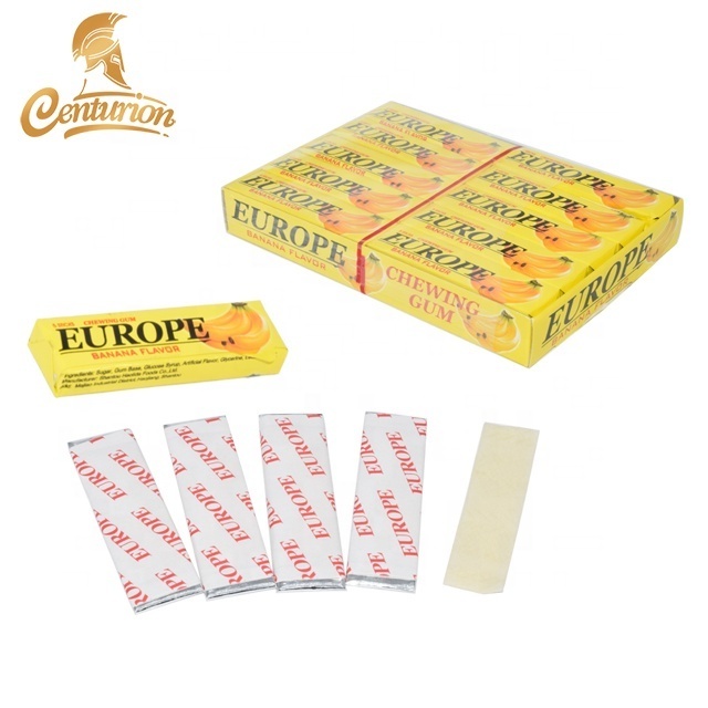 No.1 Cheap 10 Flavours Europe 5 Stick Bubble Chewing Gum (coffee, banana, grape, peach,etc)