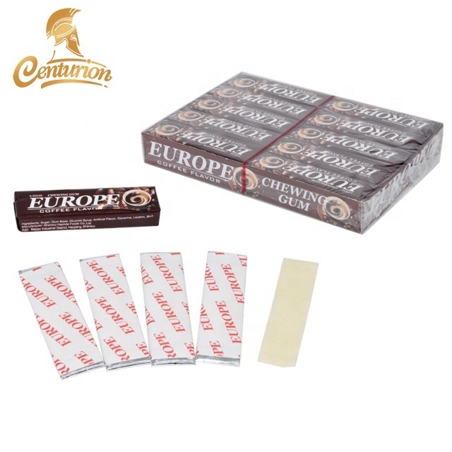 No.1 Cheap 10 Flavours Europe 5 Stick Bubble Chewing Gum (coffee, banana, grape, peach,etc)