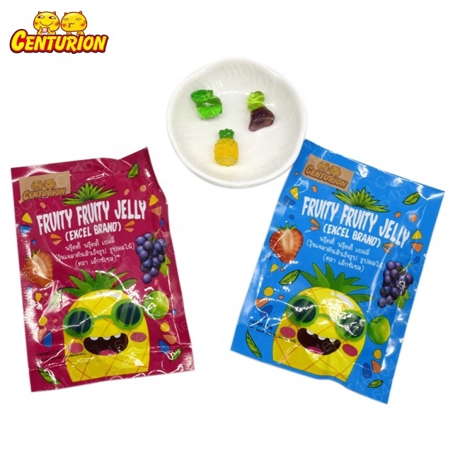 Wholesale 4D Mixed Flavor Cartoon Pineapple Dinosaur Sweet Soft Candy Pectin Candy Gummy