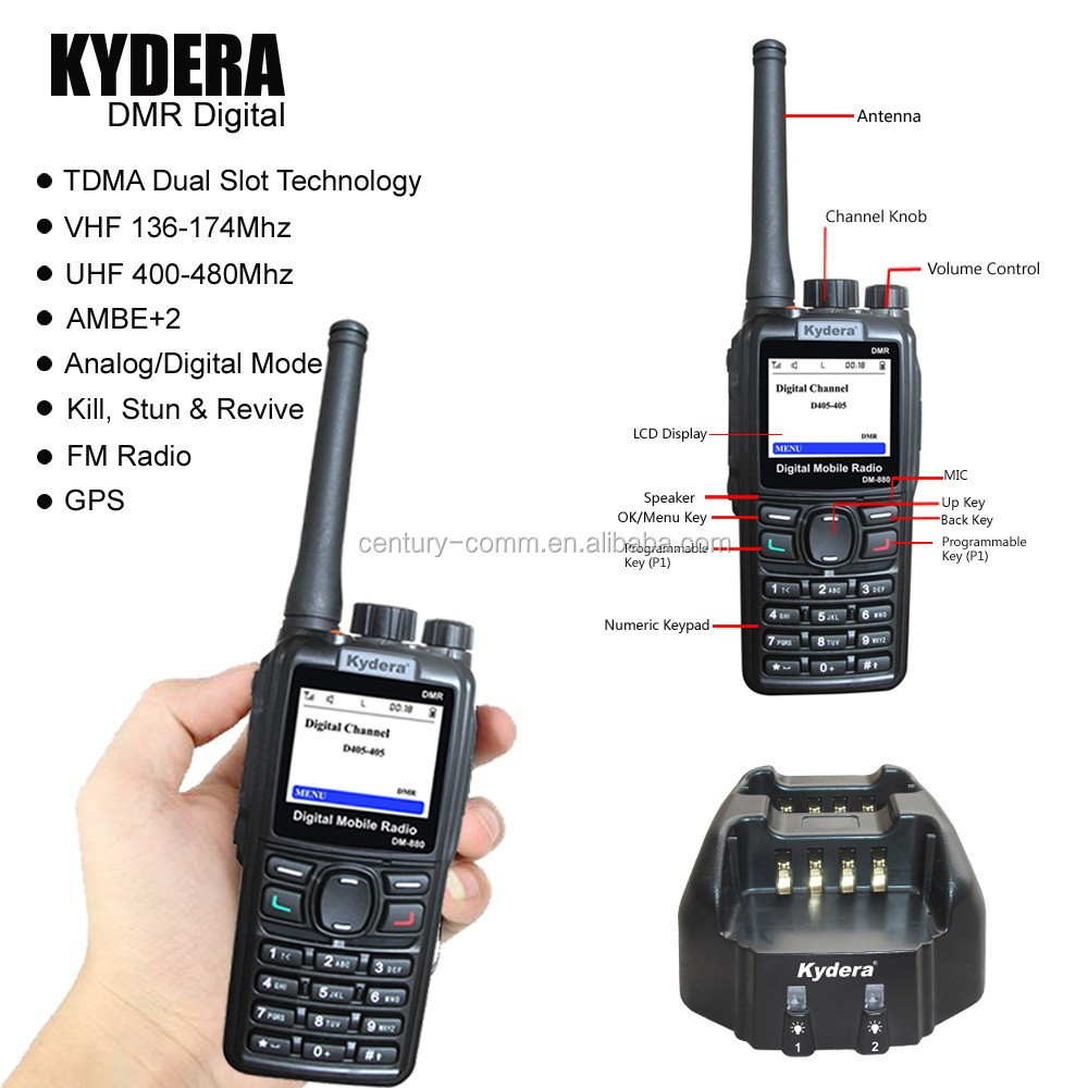 Kydera hot selling digital mobile radio DM-880 with scrambler compatible with MOTOTRBO woki toki