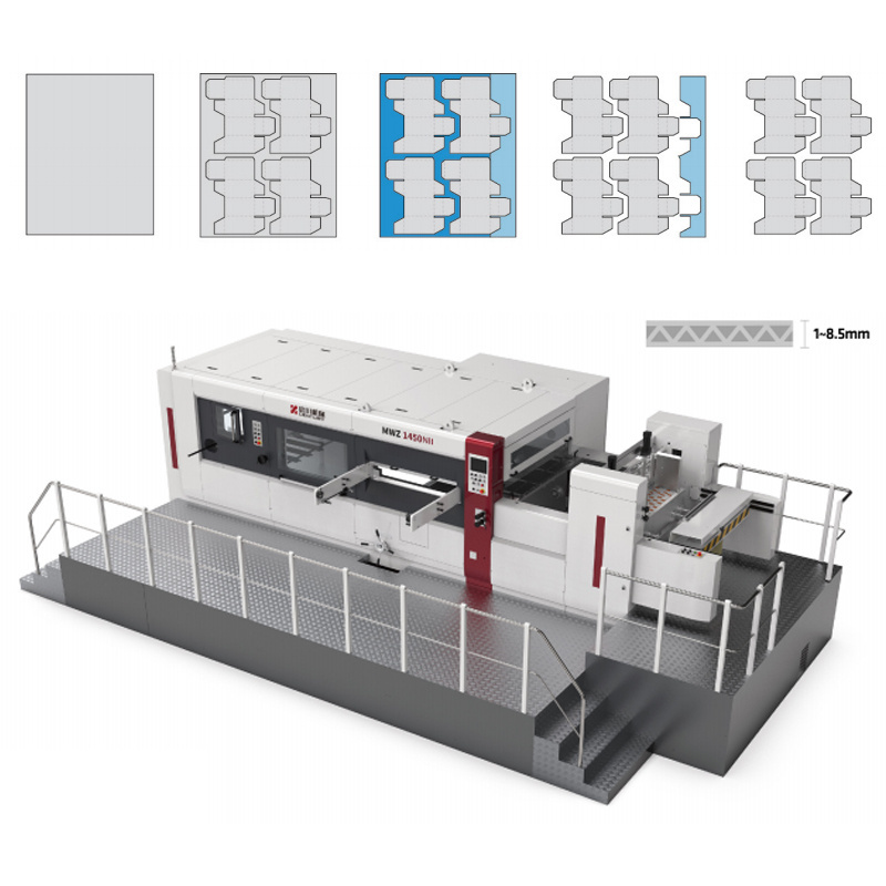 used semi automatic die cutting machine MWB1300Q die cutter machine and flat bed die cutting machine