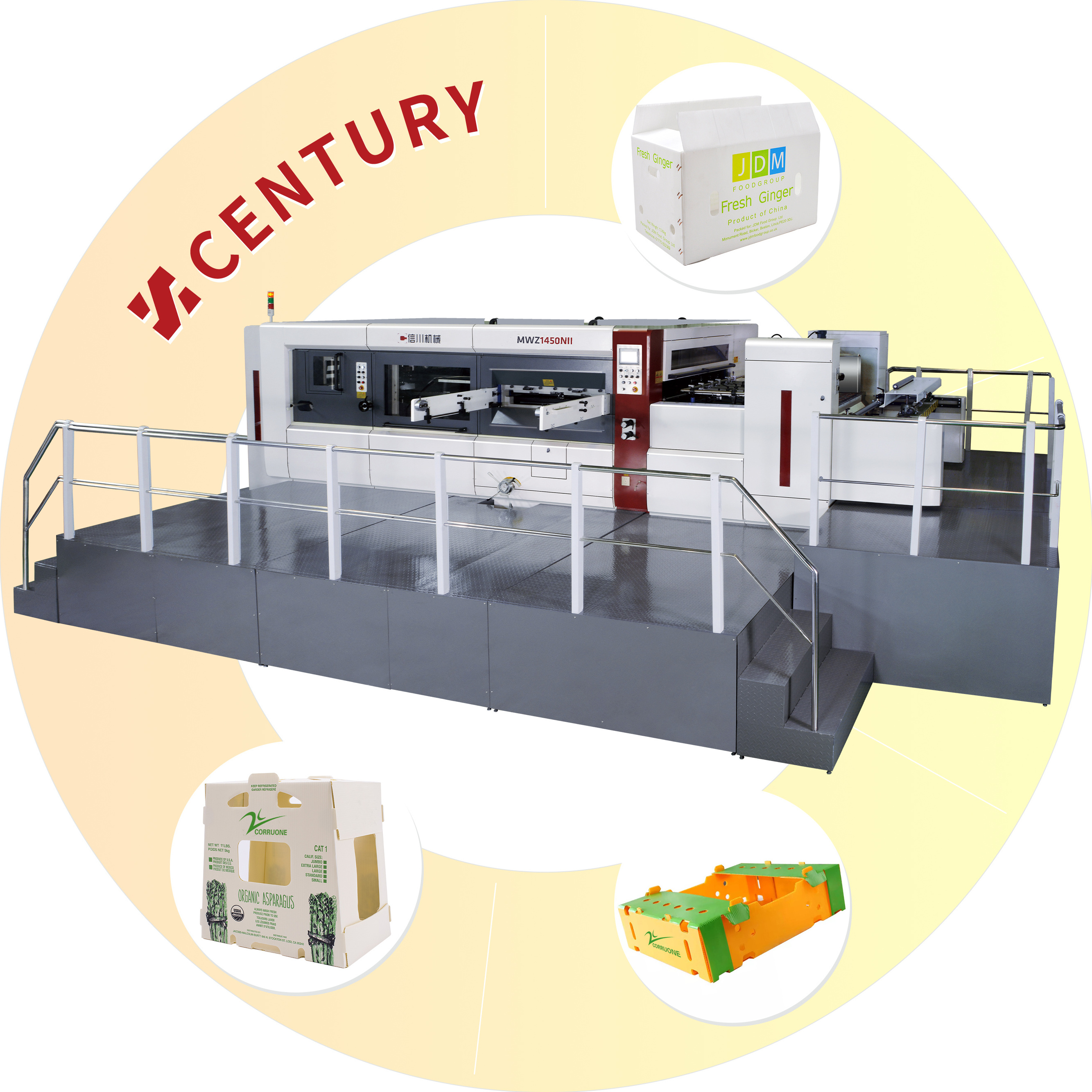 High Quality cutter machine MWZ1620N automatic die cutting machine with stripping and paper counting machine