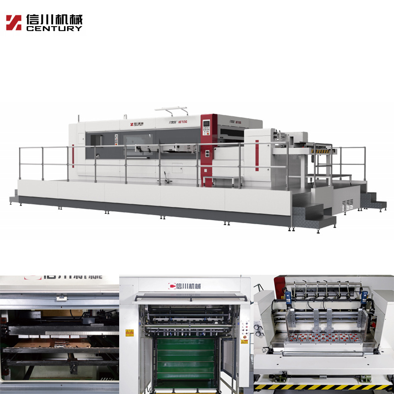 Used paper cutting machine guillotine paper cutter MWZ1670Q die cutter machine and flexo printer slotter die cutter machine