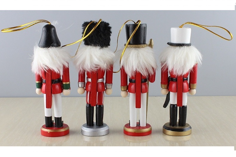 Wholesale customization wooden soldier nutcracker for christmas decoration pendant gifts