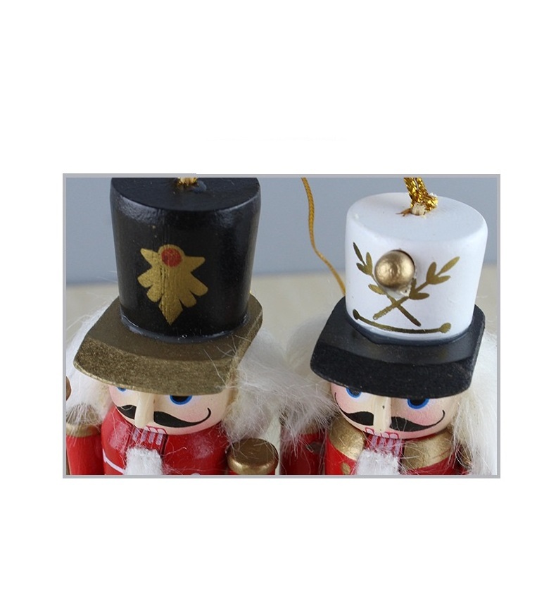 Wholesale customization wooden soldier nutcracker for christmas decoration pendant gifts