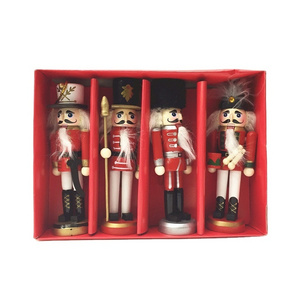 christmas home decoration crafts wooden soldier walnut nutcracker set