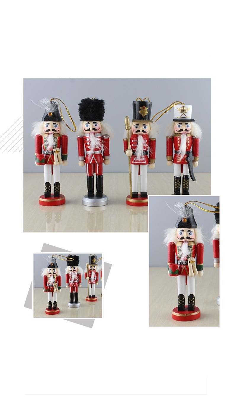 Wholesale customization wooden soldier nutcracker for christmas decoration pendant gifts