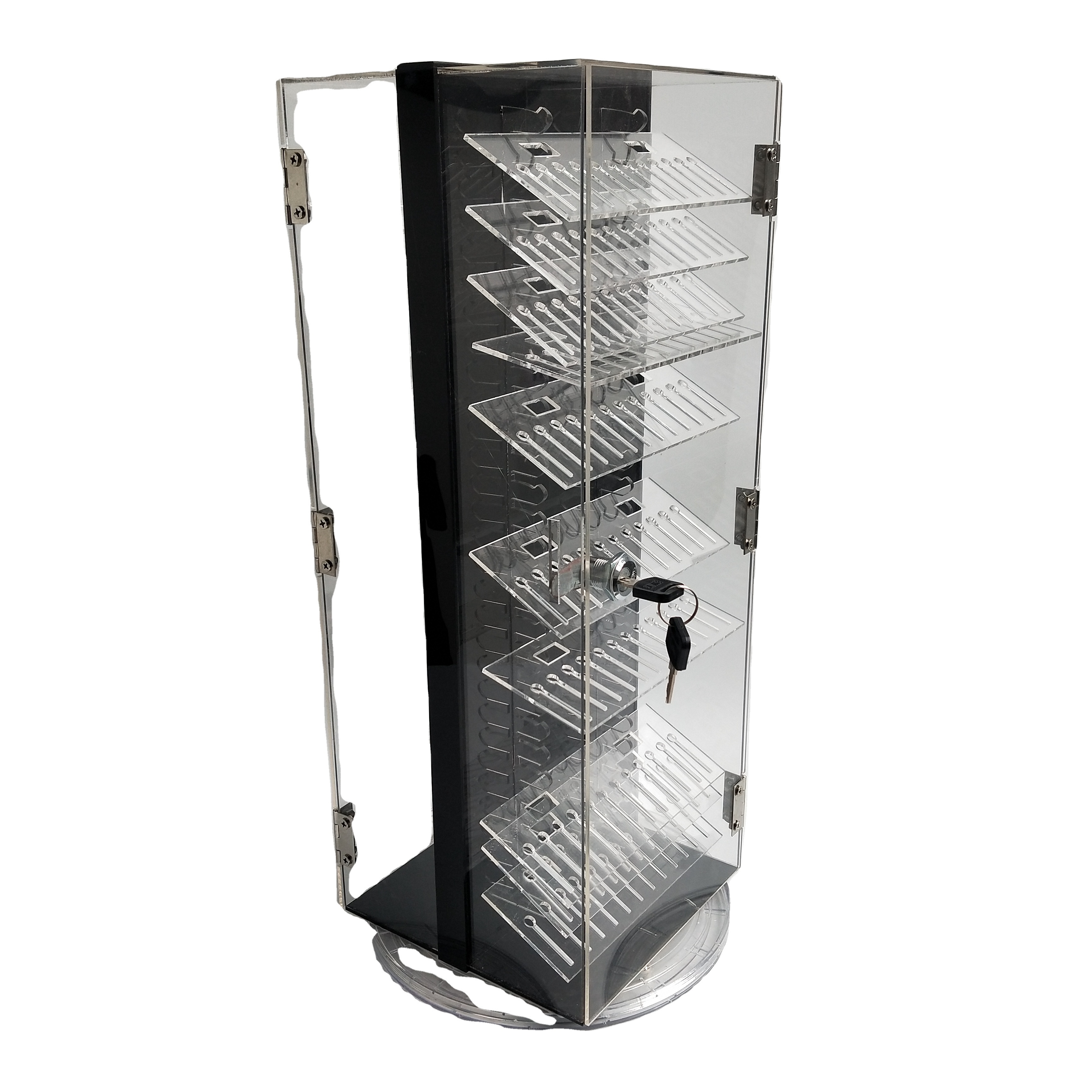 custom professional make up stand with locker counter makeup nails eyelash clear acrylic make up display stand