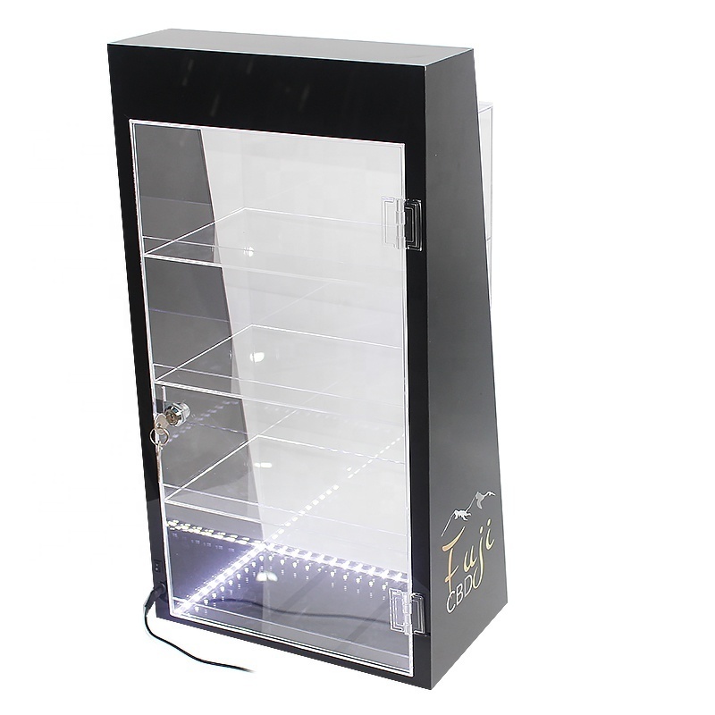 Custom vipe smoke Display Cigarette Display Stand Counter top Smoking Cosmetic Perfume Shop LED lighting   Acrylic Display