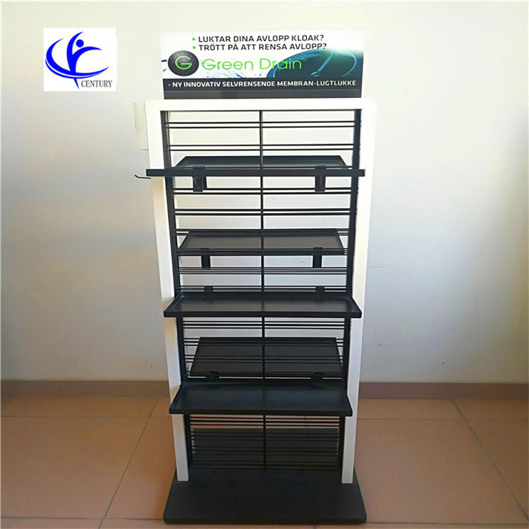 Custom floor metal shoe display stand clothing stand retail display racks wig or rug stand display