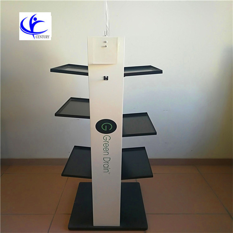 Custom floor metal shoe display stand clothing stand retail display racks wig or rug stand display