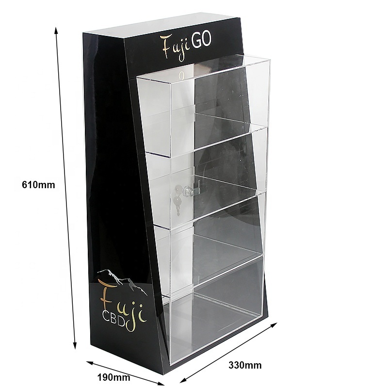 Custom vipe smoke Display Cigarette Display Stand Counter top Smoking Cosmetic Perfume Shop LED lighting   Acrylic Display