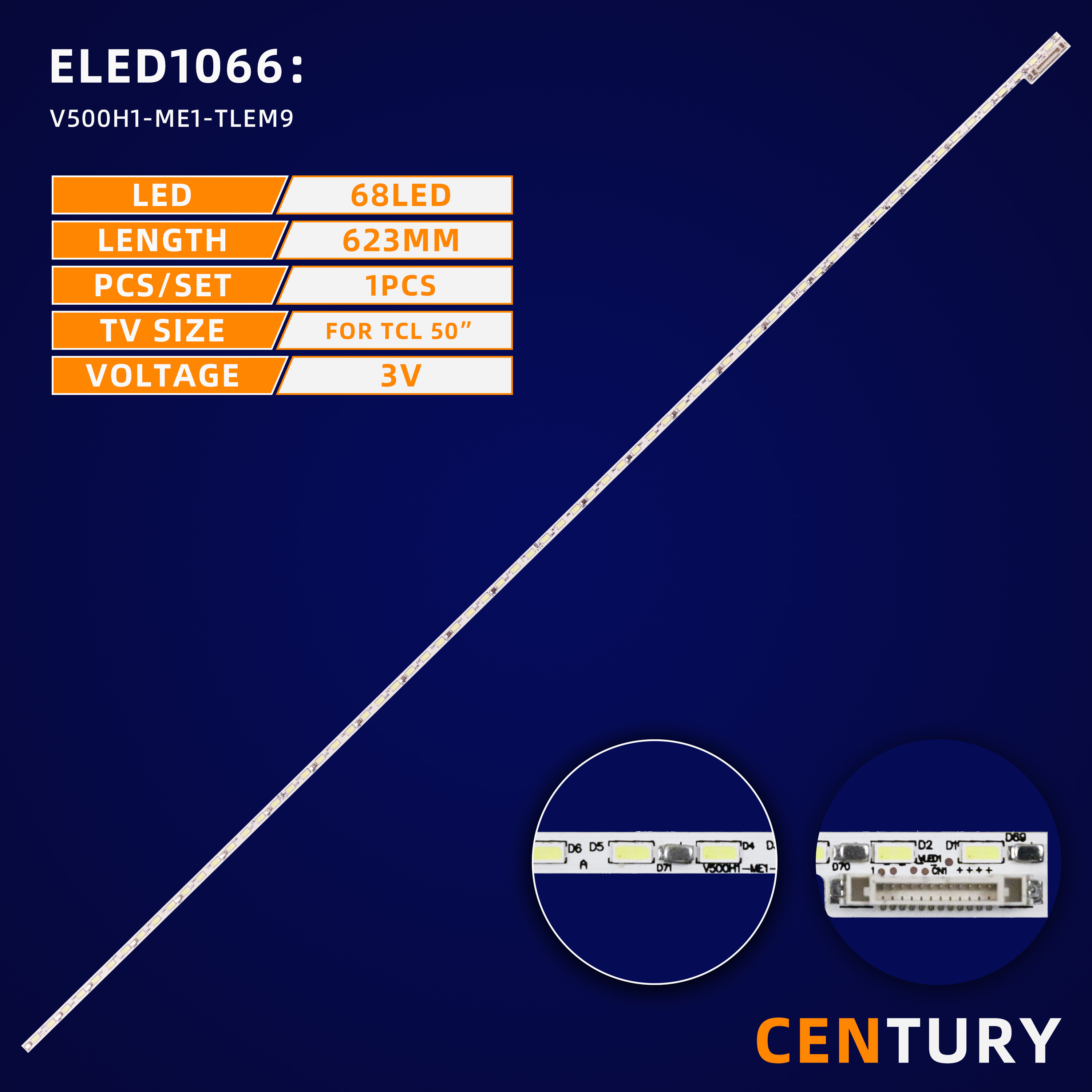 LED Backlight Strip Replacement For LCD TV V500H1-ME1-TLEM9 Tiras LED Para TV For TCL L50F3700A LE50F8210 LE50F821C 50E510E LE50