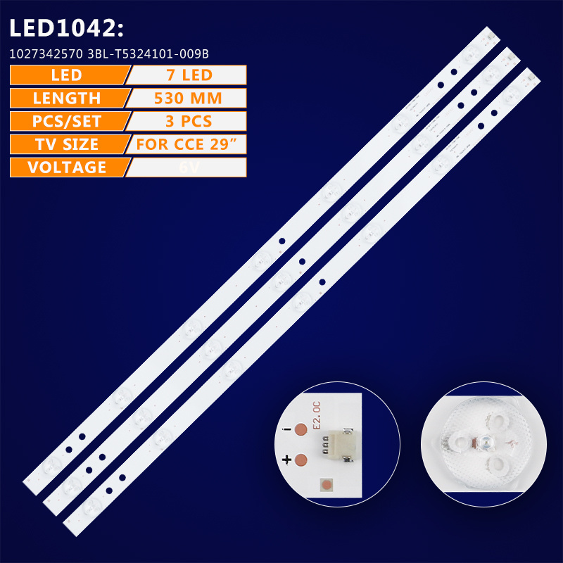 3BL-T5324101-009B for CCE cce lt28g lt29g TV led backlight  strips 3PCB 7LED 1027342570 3BL-T5324101-009B