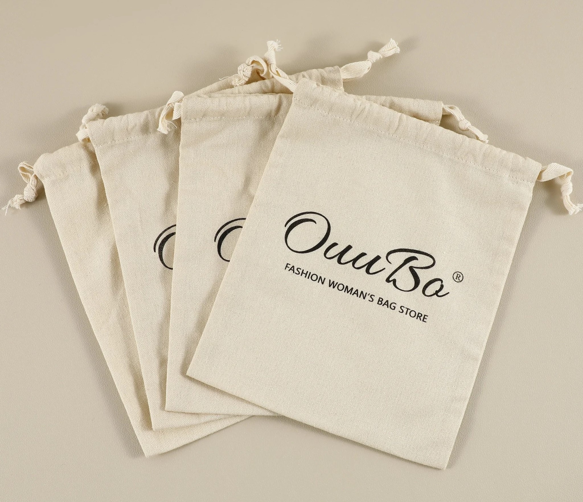 Wholesale cotton drawstring pouch  bag  Personalized 190gsm Cotton drawstring dust bag shoes clothing bag  With  logo customized