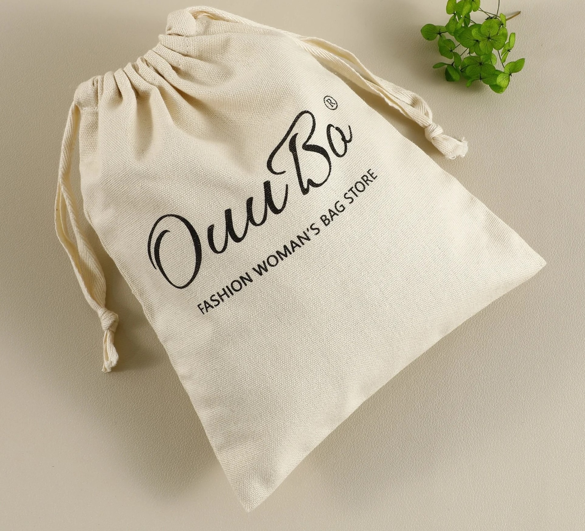 Wholesale cotton drawstring pouch  bag  Personalized 190gsm Cotton drawstring dust bag shoes clothing bag  With  logo customized