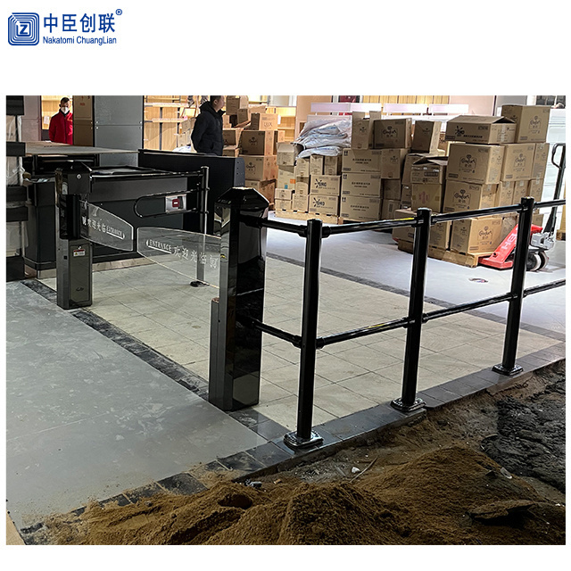 Supermarket Security Entrance Access Control Automatic Swing Barrier Gate Turnstile For Entrance And Exit