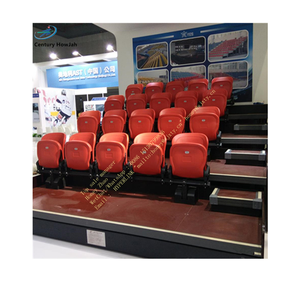 8 Rows Indoor event gym bleachers telescopic grandstand tribune retractable folding stadium bleacher seats chairs