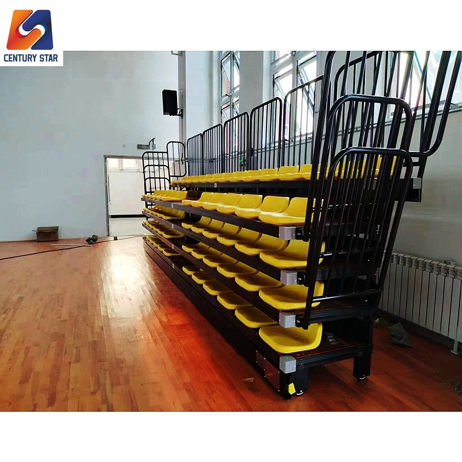 Manual Controlled Hdpe Retractable Bleacher Seating Retractable Tribune