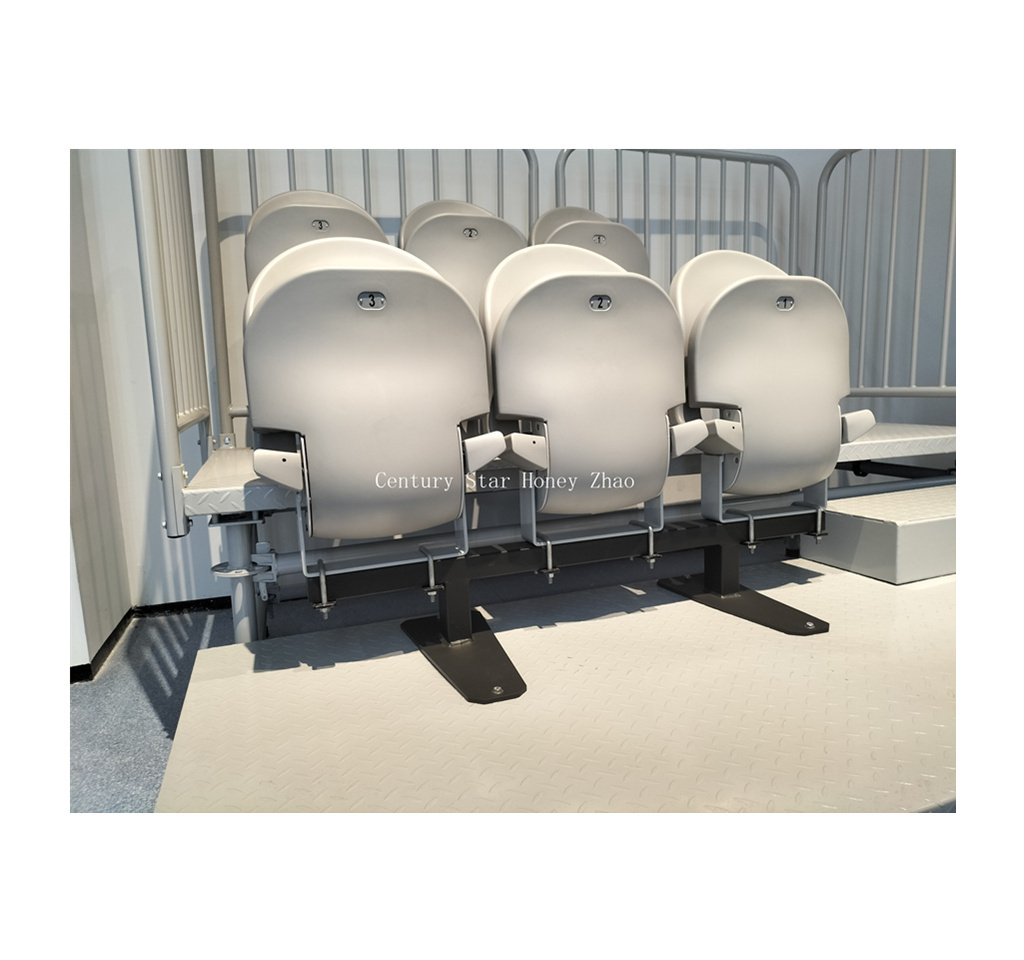 4 rows 20 seating folding stadium seats bleachers soft grandstand chairs