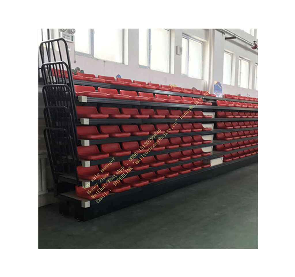 Retractable HDPE gym bleachers stadium seat