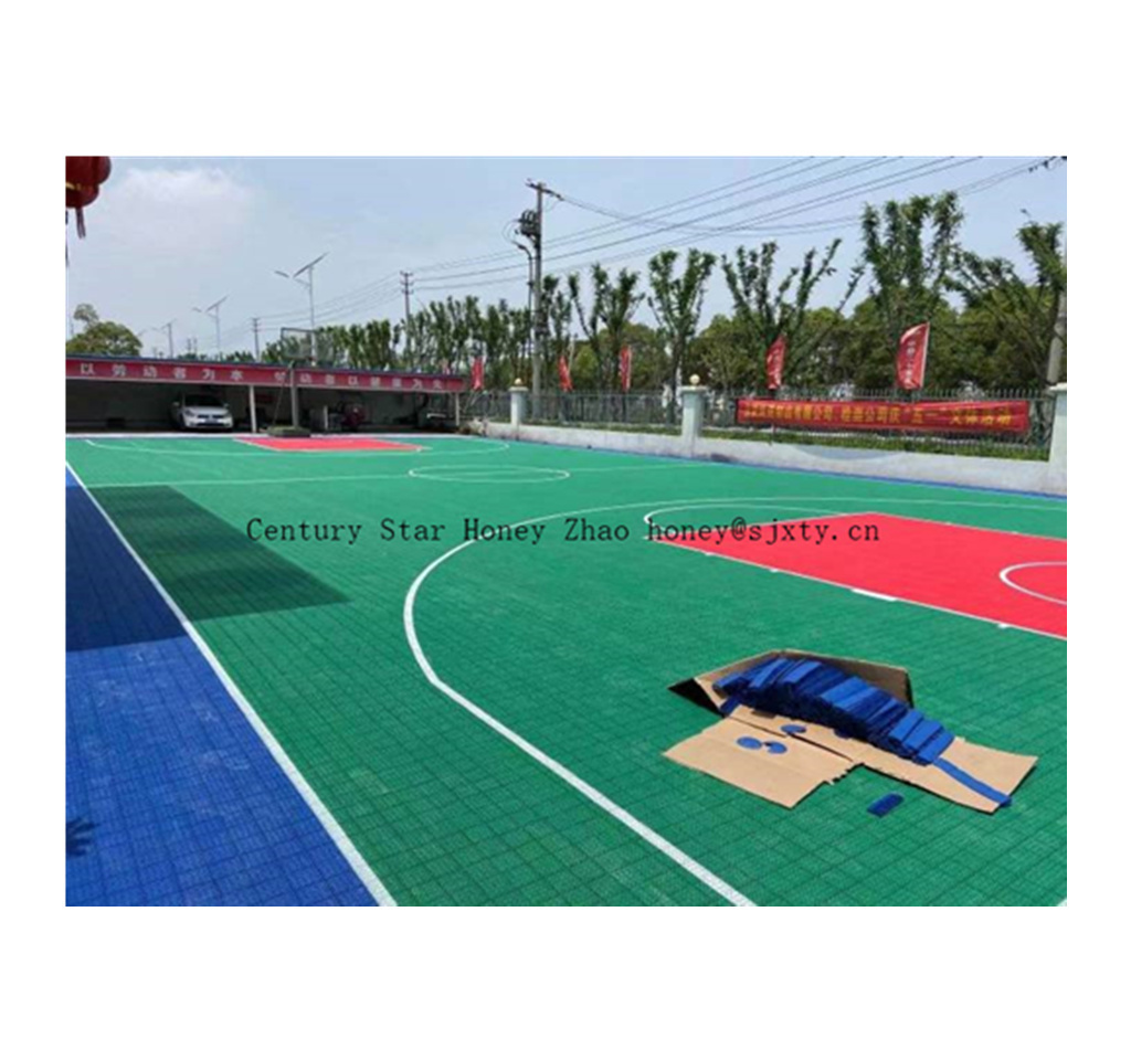 Movable FIBA Professional Basketball Court Interlocking Floor Tiles Outdoor Sport Flooring