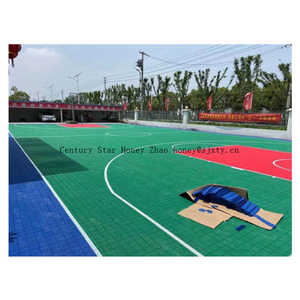 Movable FIBA Professional Basketball Court Interlocking Floor Tiles Outdoor Sport Flooring