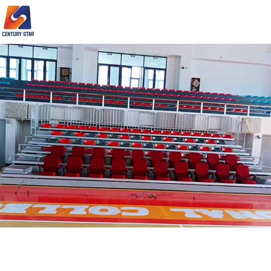 Manual Controlled Hdpe Retractable Bleacher Seating Retractable Tribune