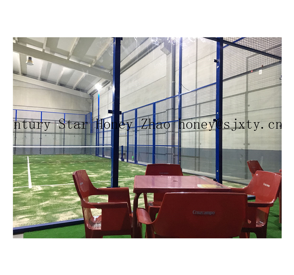 complete set outdoor 12mm tempered glass panoramic padel tennis court wall building construction manufacturers cost tennis court