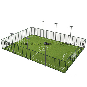 Artificial grass for Football soccer field outdoor play carpet natural synthetic turf and Fence for Football Field Futsal Court