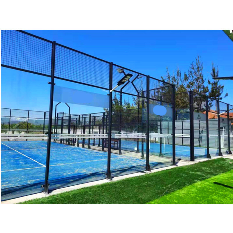 2022 Customized Court Panoramic Single Padel Tennis Court Outdoor 6X20M Padel Court Cover For Sale